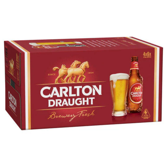 Carlton Draught Bottles 24pk