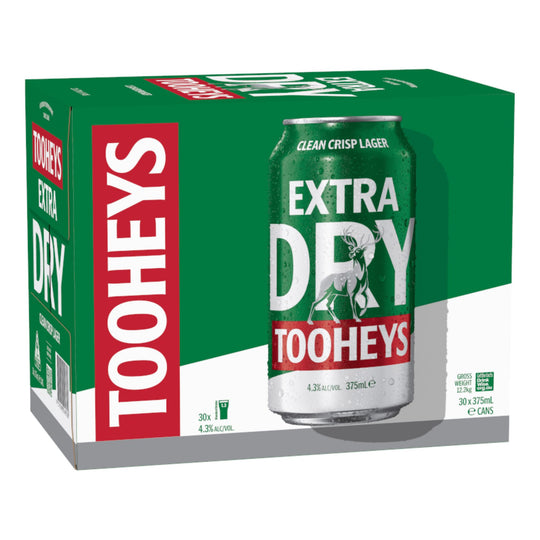Tooheys Extra Dry Cans 30pk