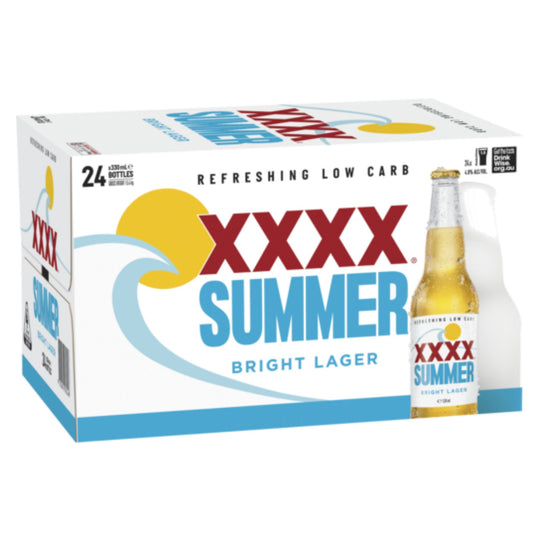 XXXX Summer Bright Lager Bottles 24pk
