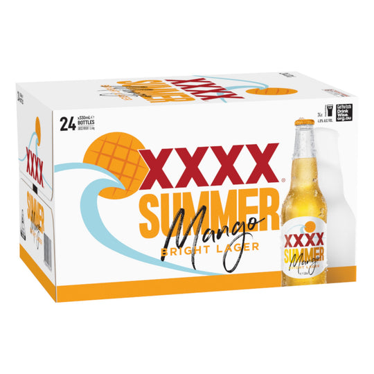 XXXX Summer Bright Mango Lager Bottles 24pk