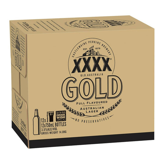 XXXX Gold Stub 750ml 12pk