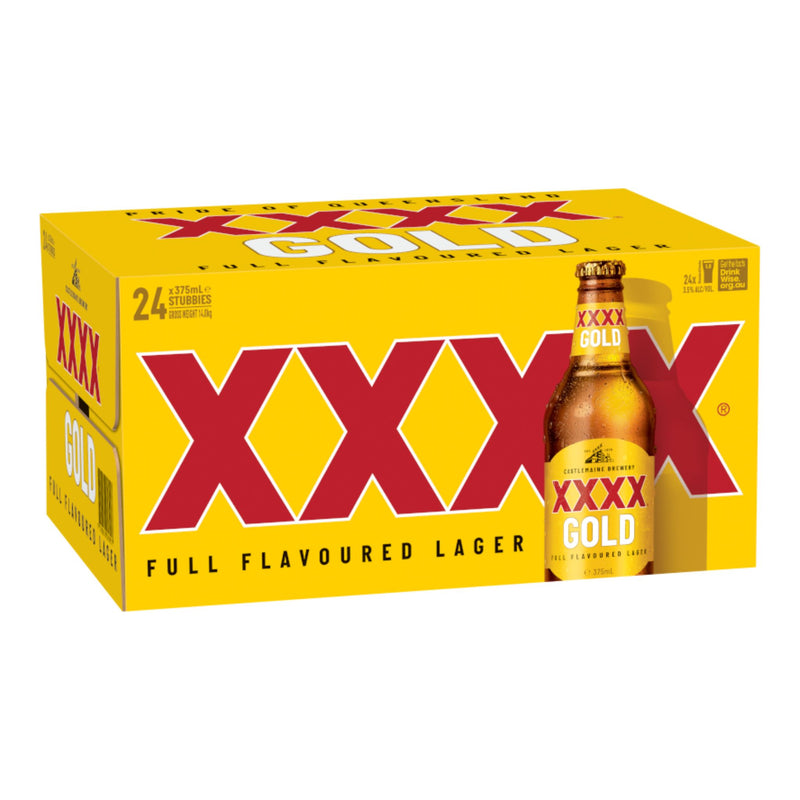 XXXX Gold Bottles 375ml 24pk
