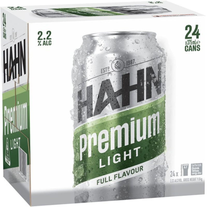 Hahn Premium Light Can 375ml 24pk