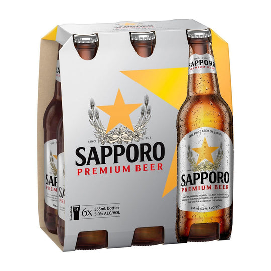 Sapporo Premium Bottles 6pk