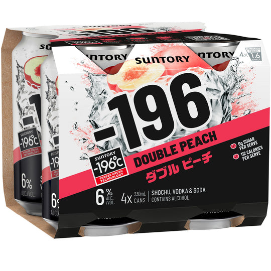 Suntory -196 Double Peach Cans 4pk