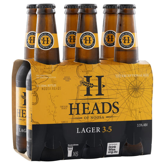 Heads of Noosa Lager 3.5 6pk
