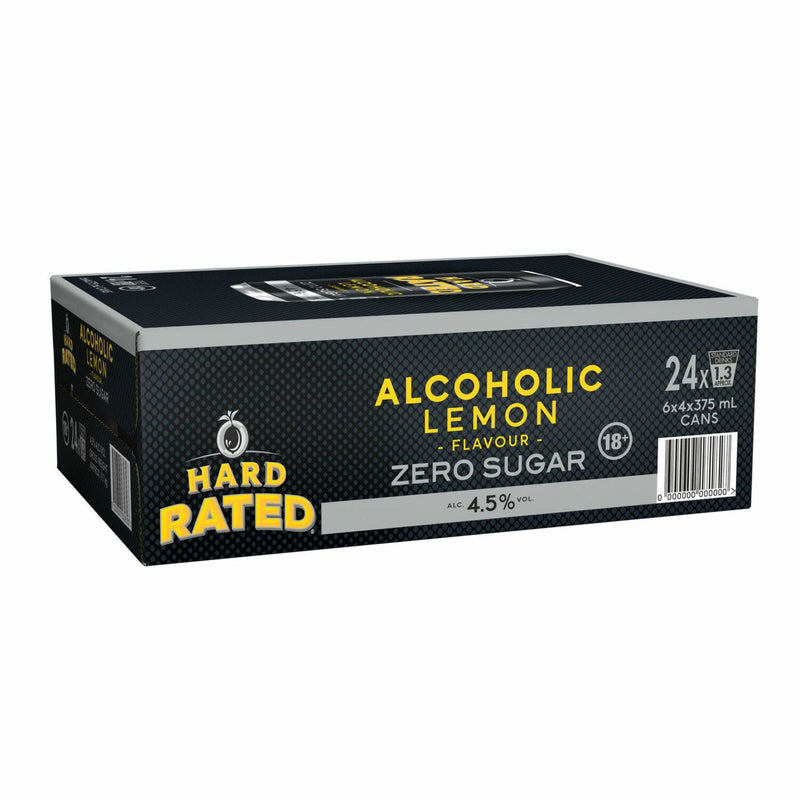 Hard Rated Zero Sugar Lemon Can 24pk