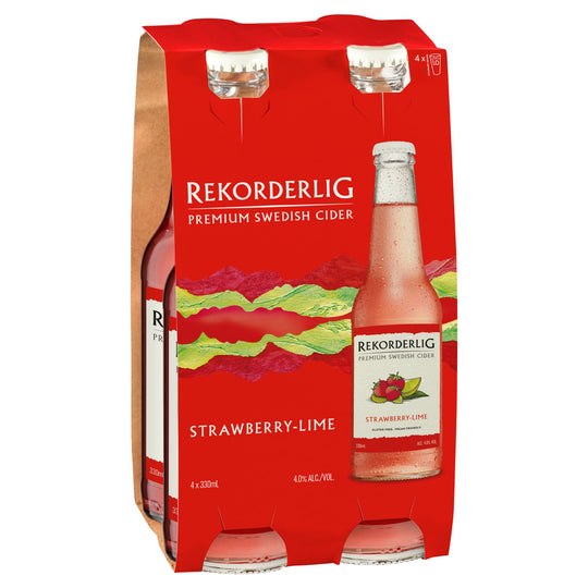 Rekorderlig Strawberry and Lime Stub 330ml 4pk
