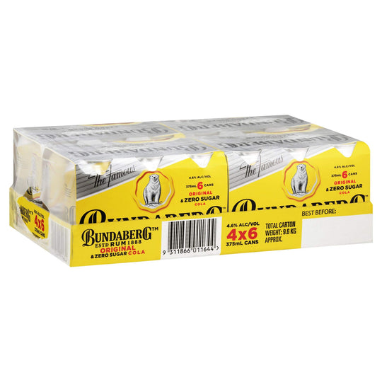 Bundy Bare Can 375ml 24pk