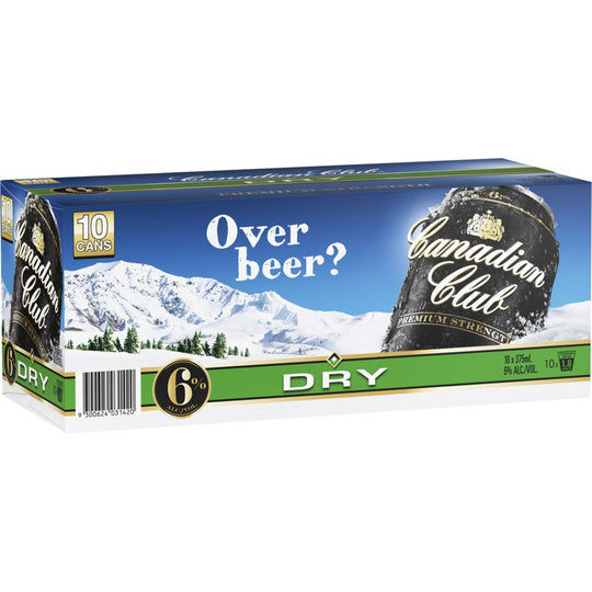 Canadian Club and Dry 6% Premium Strength 10pk