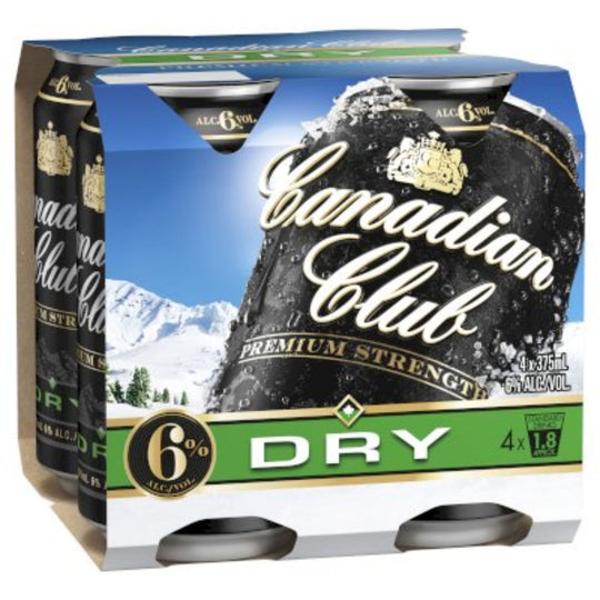 Canadian Club and Dry 6% Premium Strength 4pk