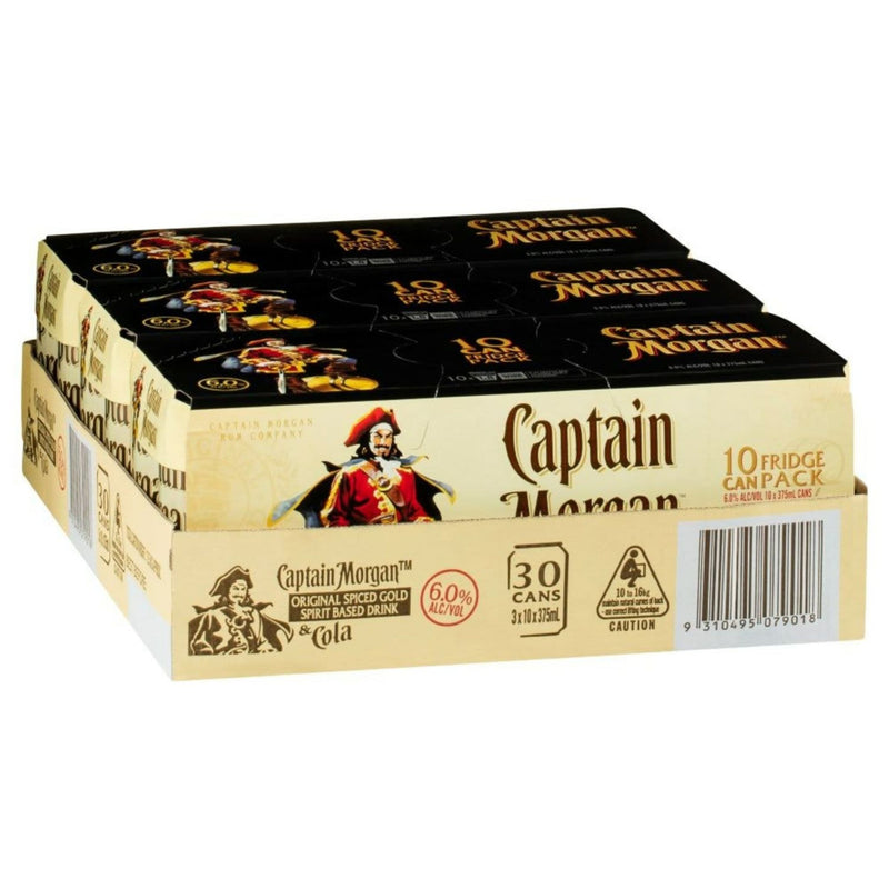 Captain Morgan Rum and Cola 6% Can 375ml 30pk