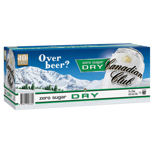 Canadian Club & Dry Zero 375ml 10pk