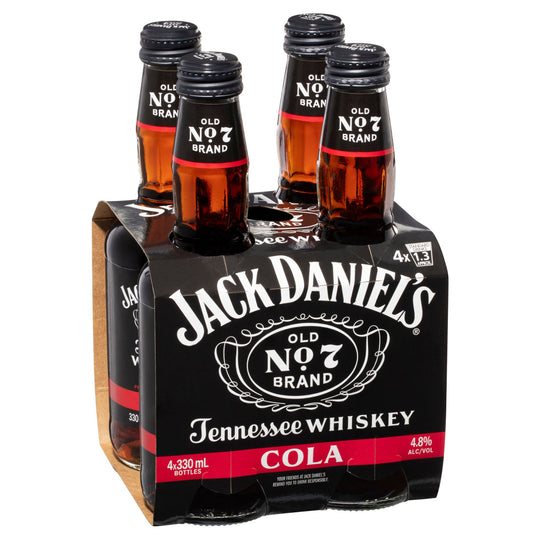 Jack Daniel's and Cola Stub 330ml 4pk