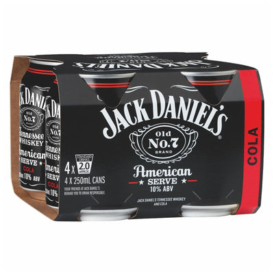 Jack Daniel’s American Serve and Cola Can 250ml