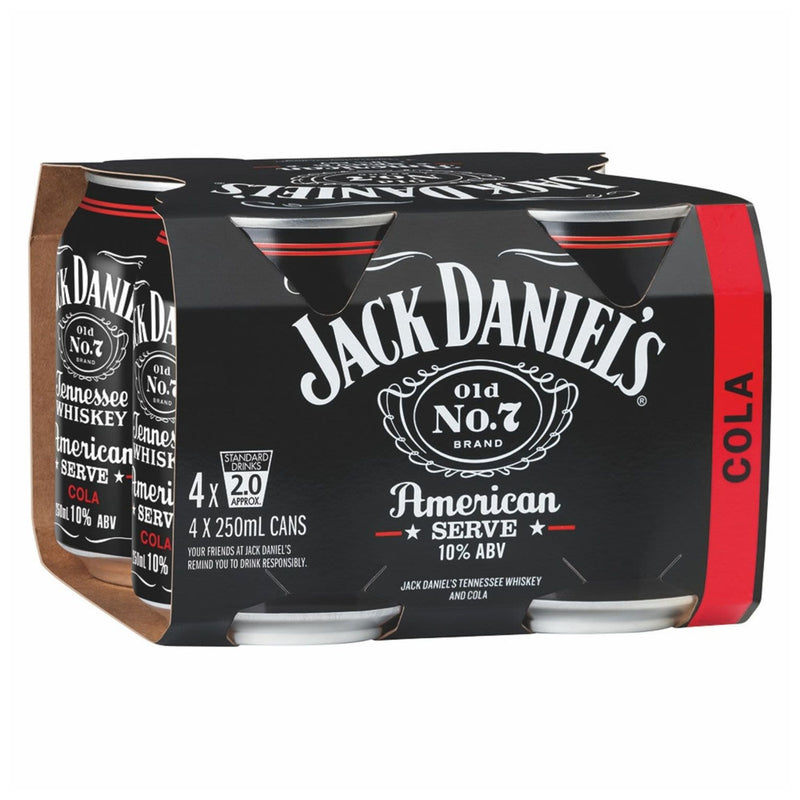 Jack Daniel’s American Serve and Cola Can 250ml