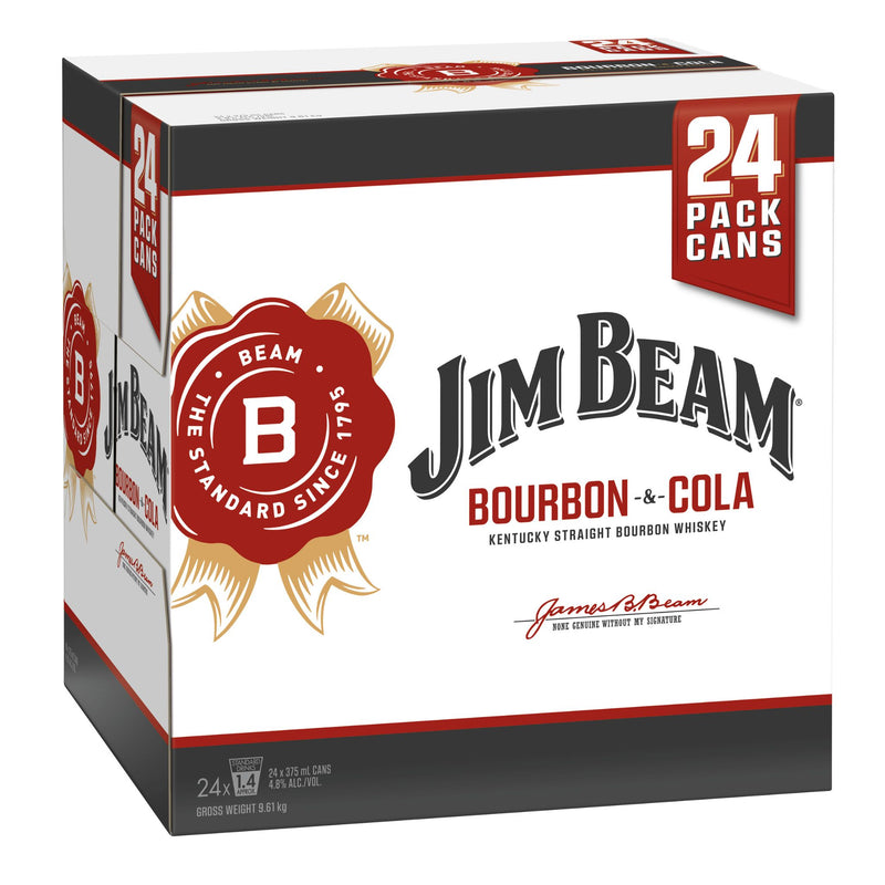 Jim Beam  Bourbon & Cola 375ml Cube 24pk