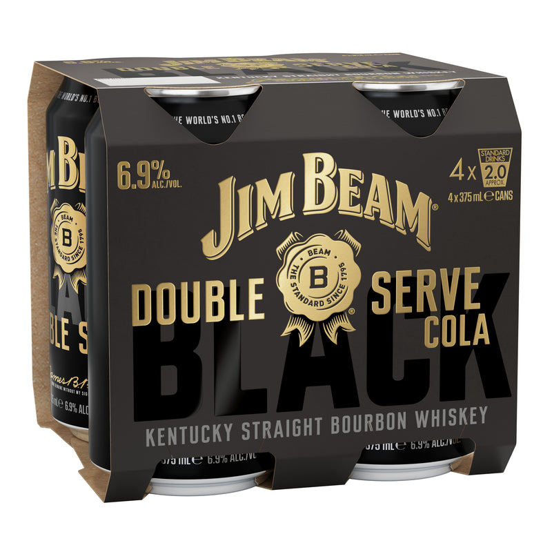 Jim Beam Double Black 375ml 4pk