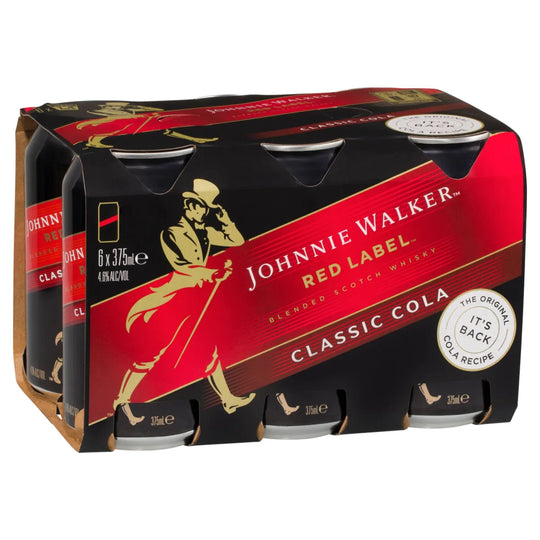 Johnnie Walker & Cola Cans 6pk