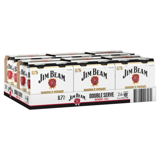 Jim Beam White Double Serve 375ml 24pk