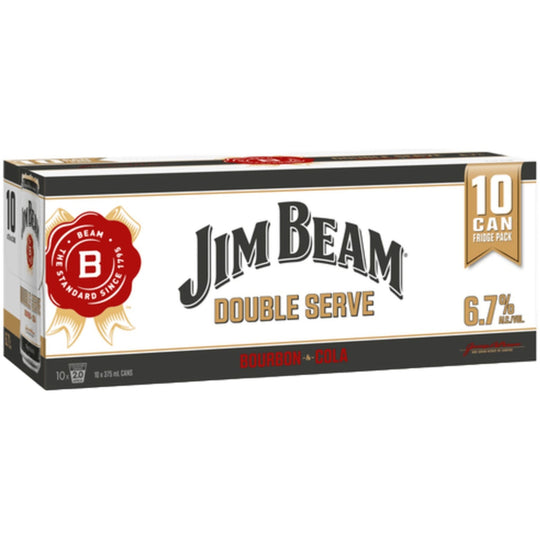 Jim Beam White Double Serve 375ml 10pk