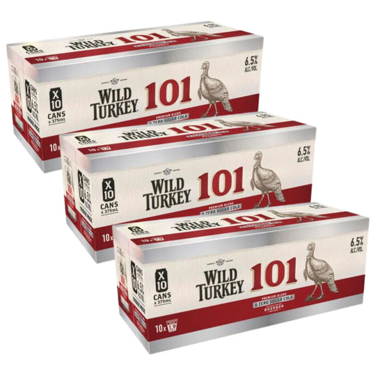 Wild Turkey 101 Bourbon & Zero Sugar Cola 6.5% Cans 375ml 30pk