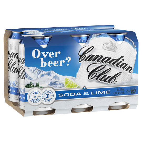 Canadian Club Soda & Lime 6pk