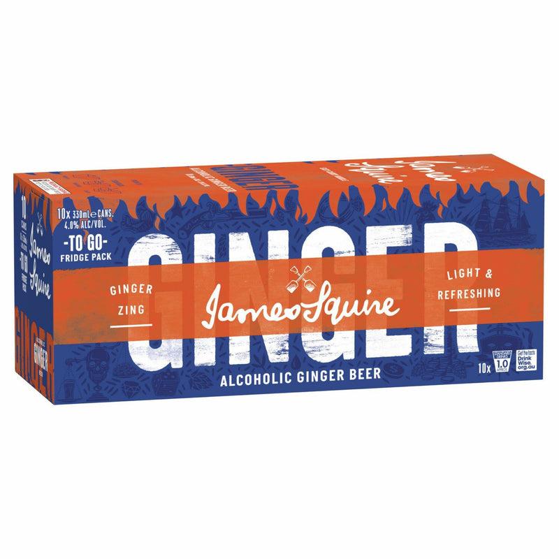 James Squire Ginger Beer Can 330ml 10pk