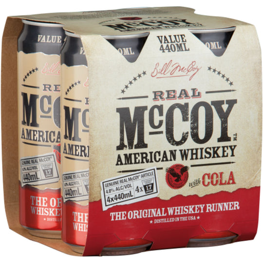 Real McCoy and Cola 440ml 4pk