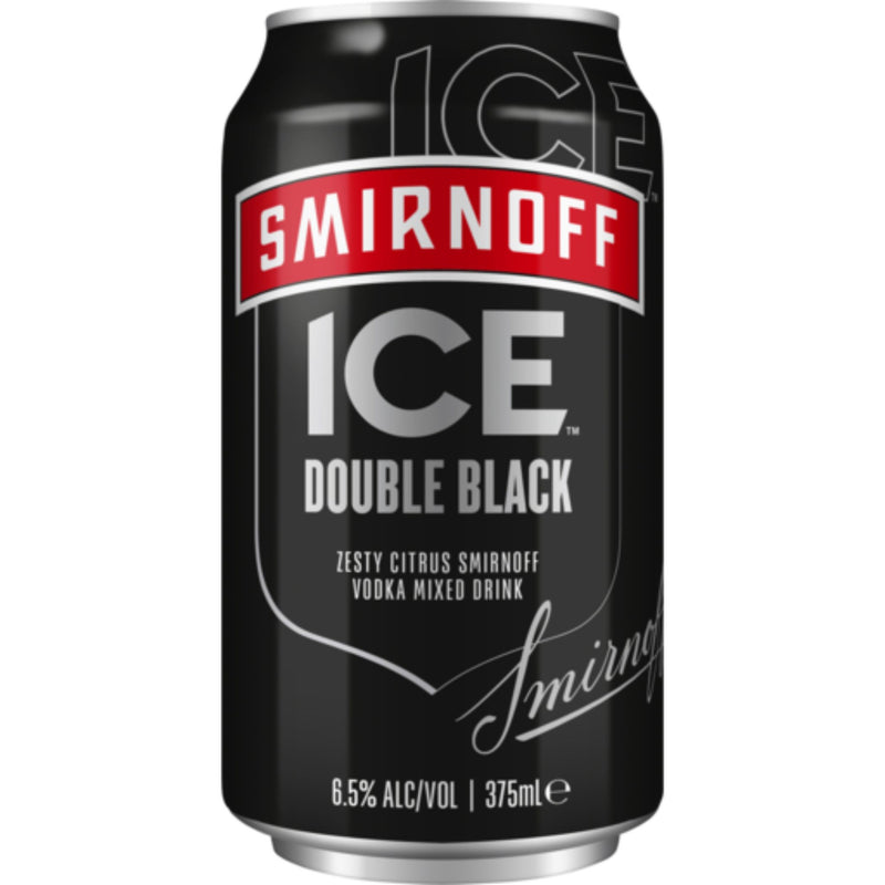 Smirnoff Double Black Can 375ml 30pk