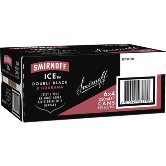 Smirnoff Ice Double Black & Guarana 24pk