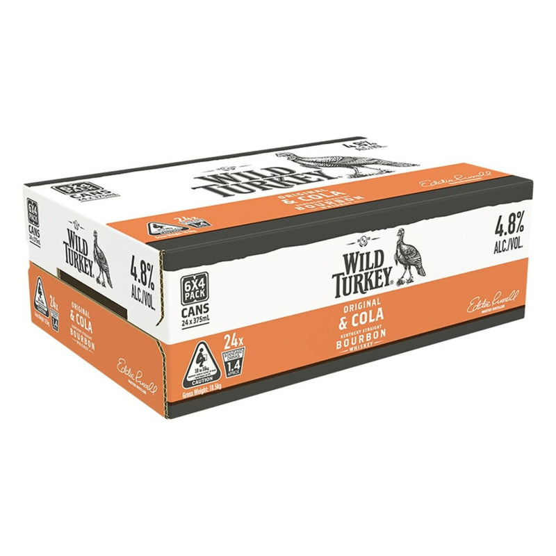 Wild Turkey Bourbon and Cola Cans 375ml 24pk