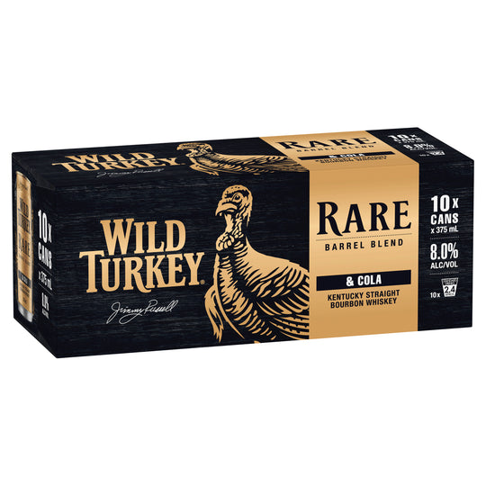 Wild Turkey Rare Bourbon & Cola 375ml 10pk