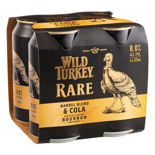 Wild Turkey Rare Bourbon & Cola 4pk 375ml