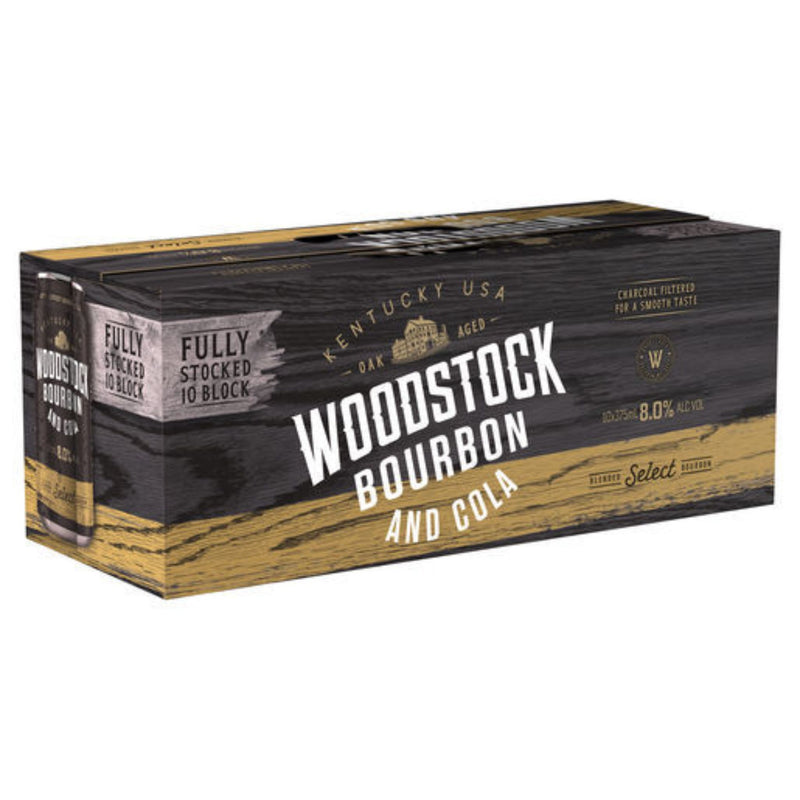 Woodstock Bourbon & Cola 8% 375ml 10pk