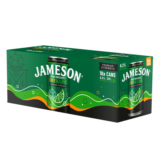 Jameson Smooth Dry & Lime 6.3% 10pk