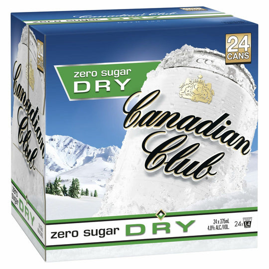 Canadian Club & Dry Zero 375ml 24pk