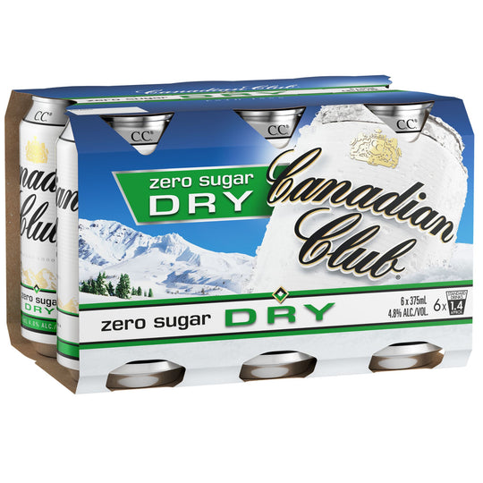 Canadian Club & Dry Zero 375ml 6pk