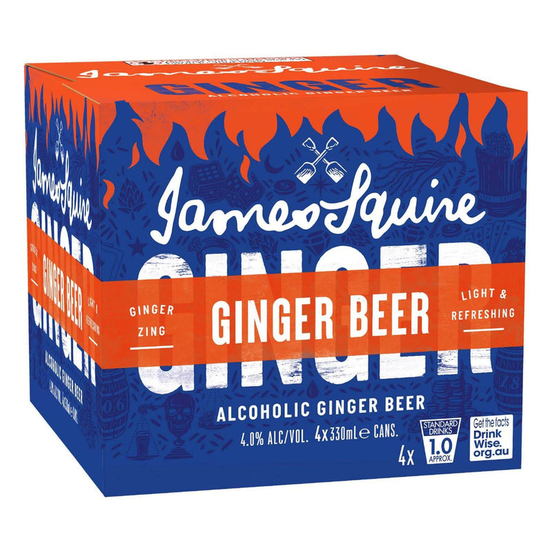 James Squire Ginger Beer Can 330ml 4pk