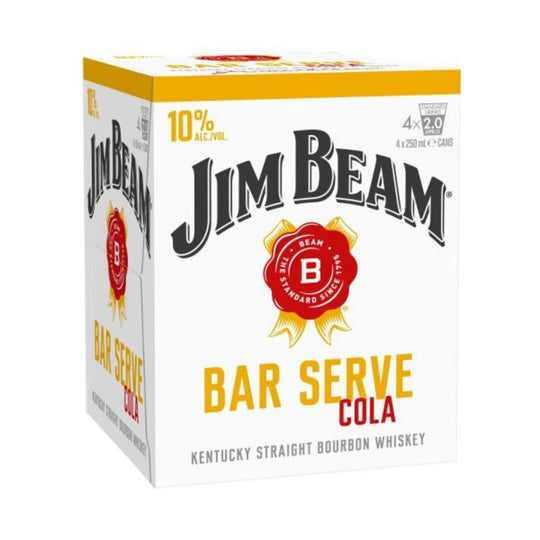 Jim Beam Bar Serve 10% 250ml 4pk