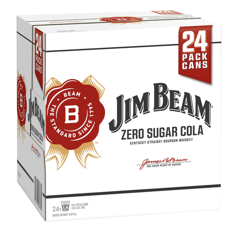 Jim Beam Zero Cola 375ml 24pk