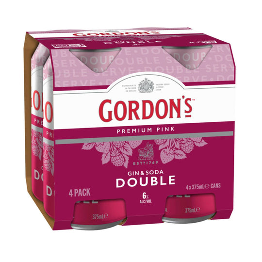 Gordon's Double Serve Pink and Soda 375ml