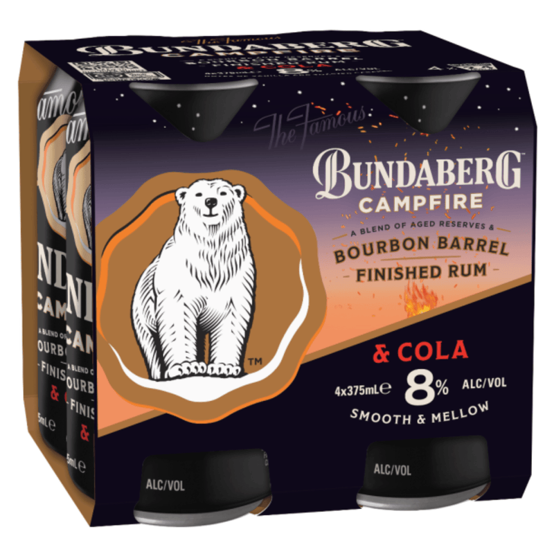 Bundaberg Campfire Rum & Cola 8% Can 375ml