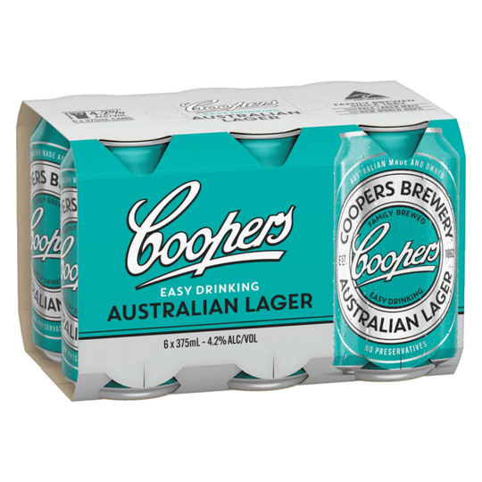 Coopers Australian Lager Can 375ml 6pk