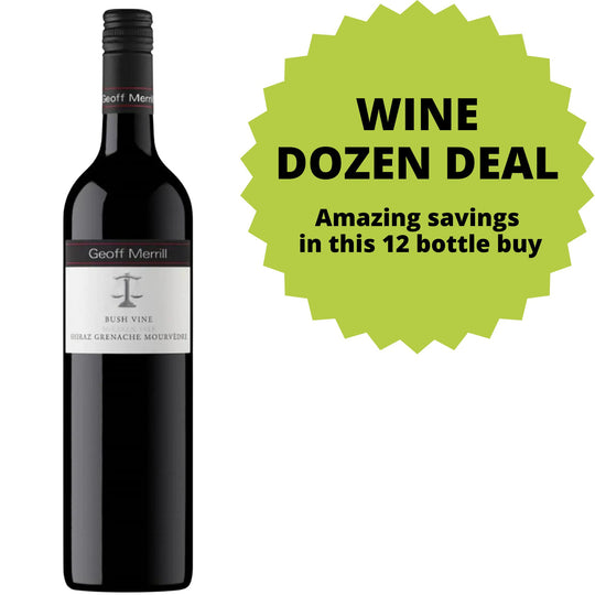 Geoff Merrill Bush Vine Shiraz Grenache Mourvedre DOZEN DEAL