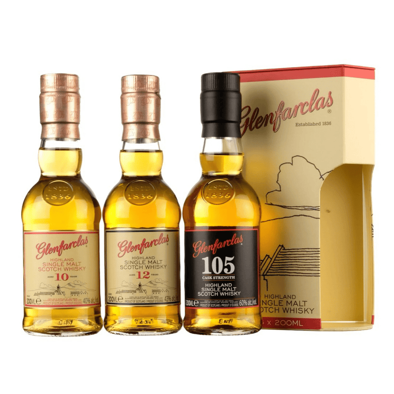 Glenfarclas Single Malt Whisky 200ml Tri-Pack – 15 Year Old, 21 Year Old, 25 Year Old