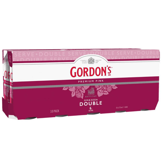 Gordon’s Pink Gin and Soda Double Serve Can 10pk