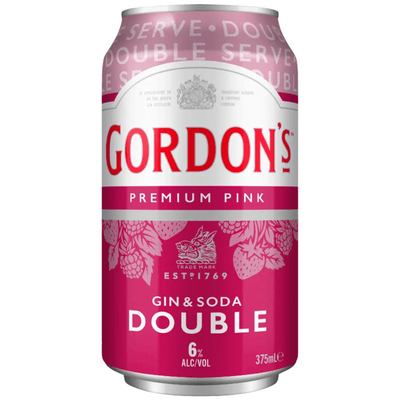 Gordon’s Pink Gin and Soda Double Serve Can 375ml