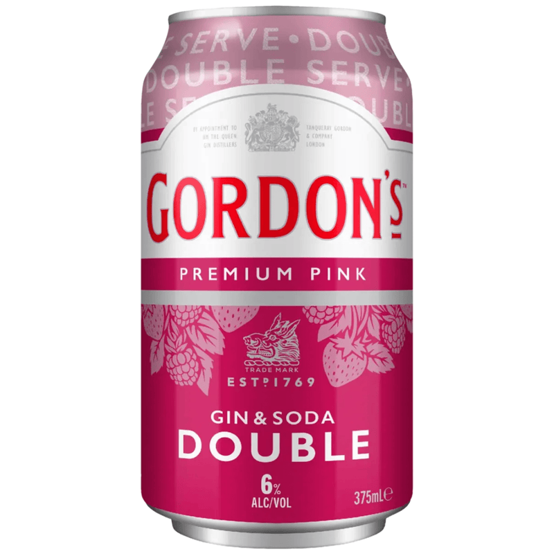Gordon’s Pink Gin and Soda Double Serve Can 375ml