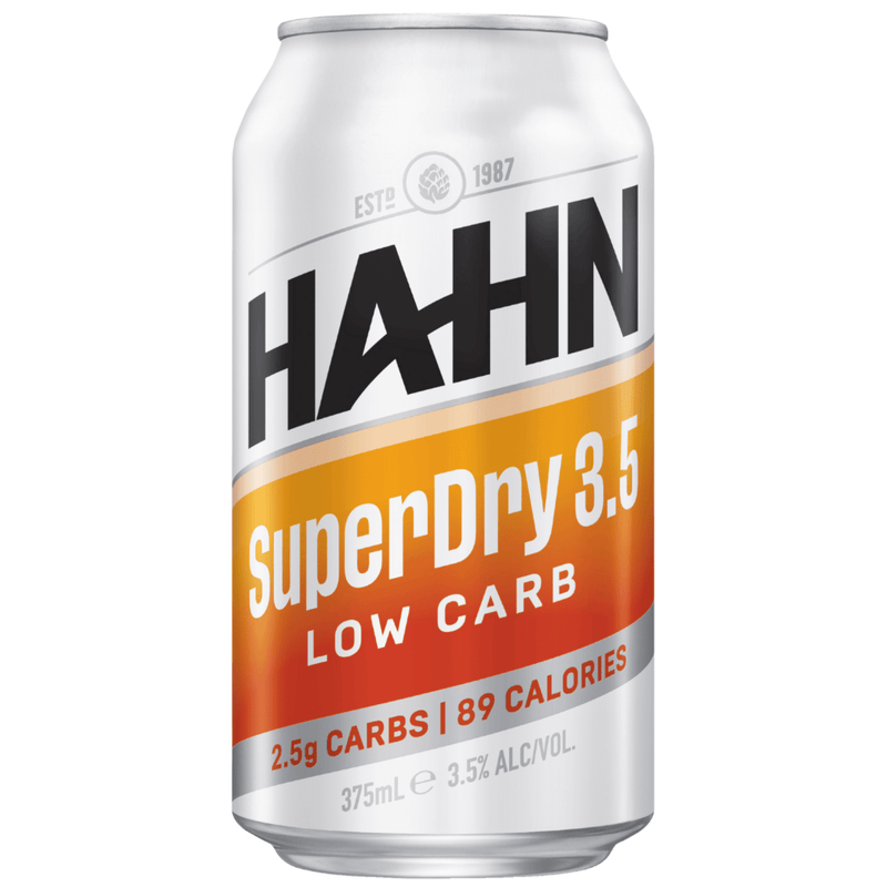 Hahn Super Dry 3.5% Low Carb Can 375ml
